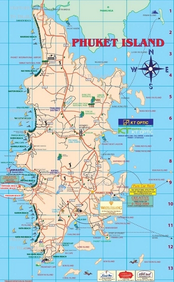 Phuket Island Map